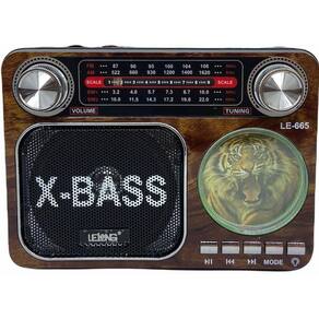 Rádio Portatil 9 Bandas Am Fm Sw Usb Sd Card Recarregável