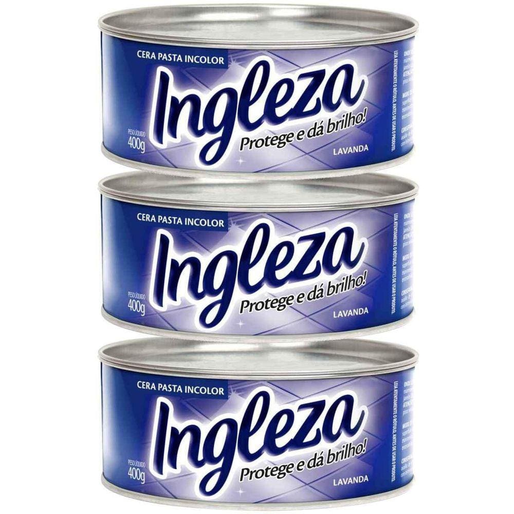 3 Cera Pasta Incolor 400Gr Pisos Cimentados Móveis Rústicos