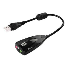 Adaptador Placa De Som Usb 7.1 Entrada P2 Fone Microfone