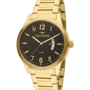 Relógio Masculino Technos Dourado Banhado Ouro 2115Ktptdy4P