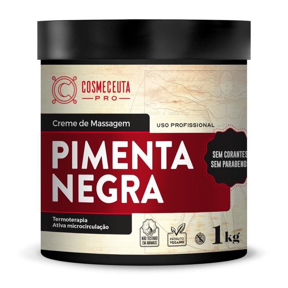 Cosmeceuta Creme De Massagem Pimenta Negra 1 Kilo.
