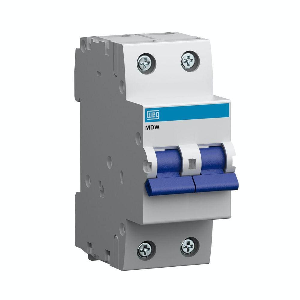 Mini Disjuntor Bipolar MDW-C50-2 50A CURVA C 5KA WEG