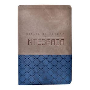 Bíblia De Estudo Integrada Nvi Couro Soft Azul E Grafite