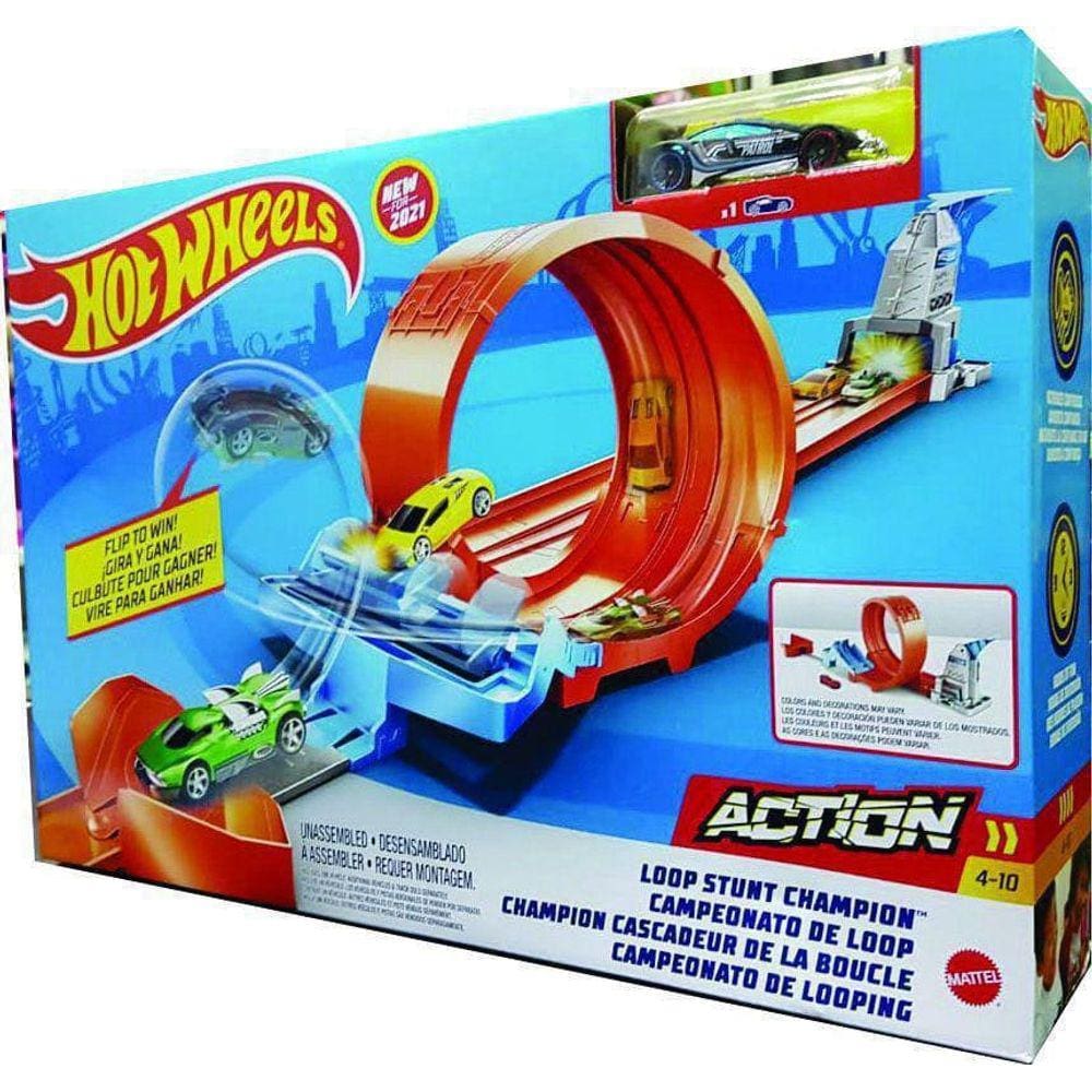 Pista E Veículo Hot Wheels - Campeonato De Looping