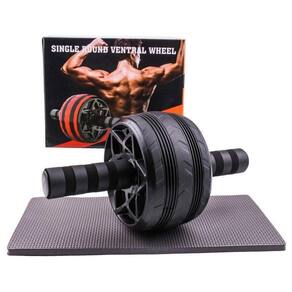 Roda Aparelho Abdominal Lombar Ab Rolo Com Tapete Fit