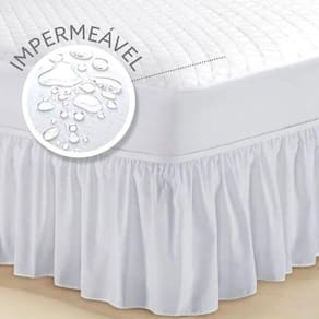 Capa Para Colchão Impermeável Matelada Casal King + Saia Box
