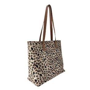 Bolsa Sacola Topgrife Shopper Couro Pelo Onça