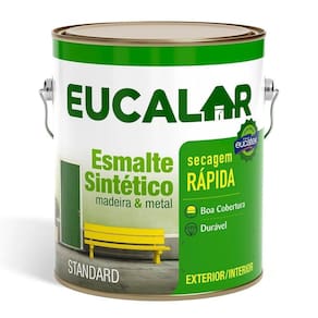 Tinta Esmalte Eucalar Brilhante Amarelo Ouro 3600ml