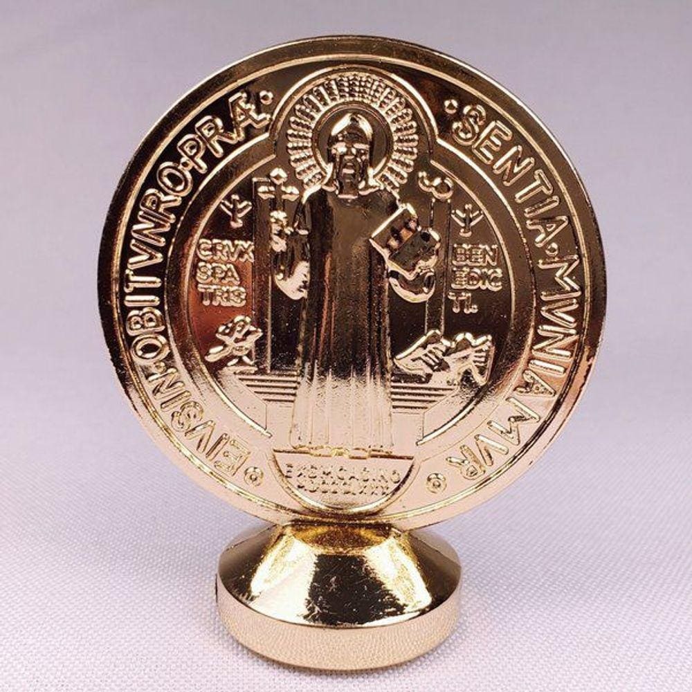 Adorno de Mesa São Bento com Pedestal