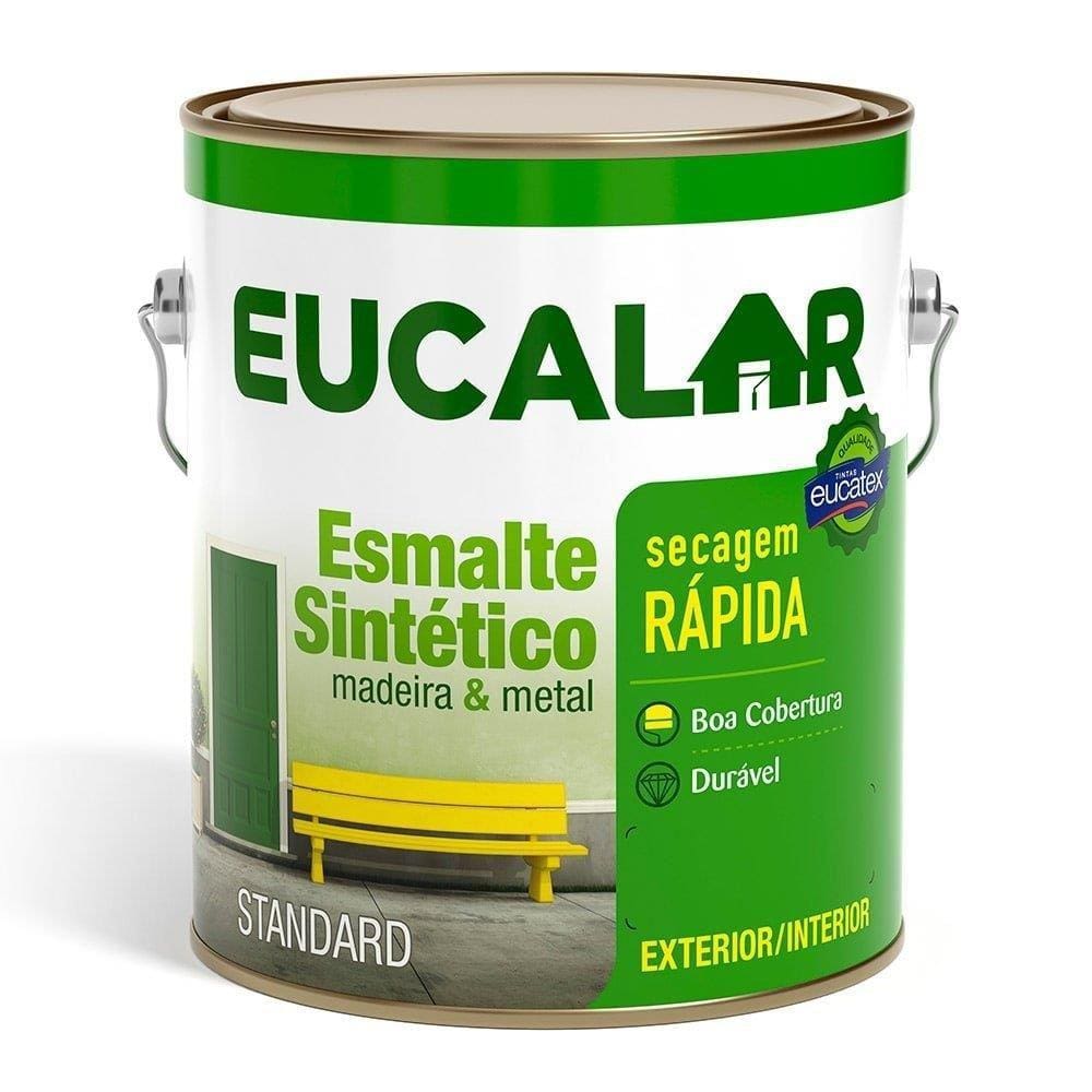 Tinta Esmalte Eucalar Brilhante Alumínio 3600ml