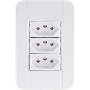 Conj 4x2 3 Tomadas 2p+t 10 A 250 V Tramontina Tablet Branco