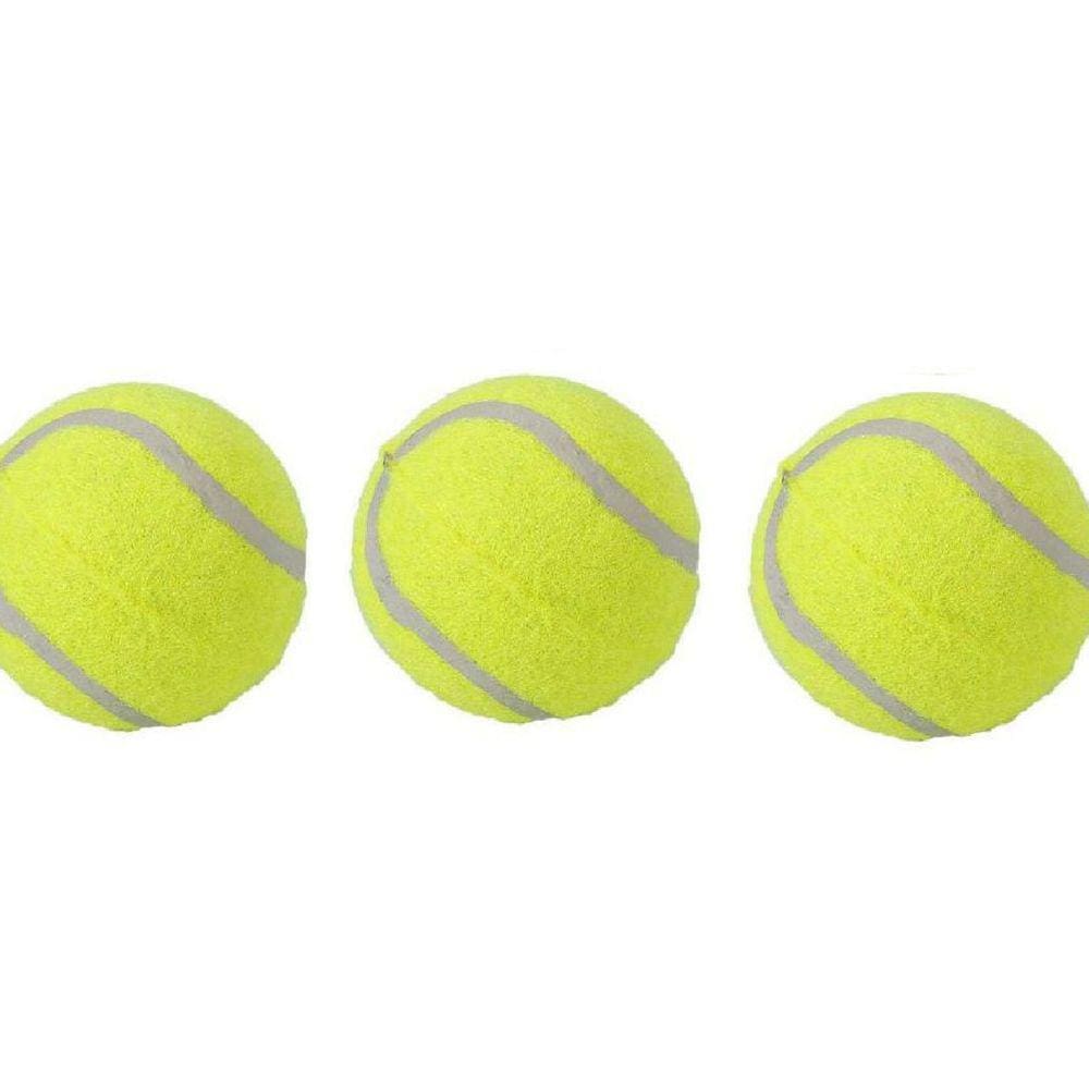 Brinquedo Para Cachorro Kit Bola De Tênis Com 3 Unidades