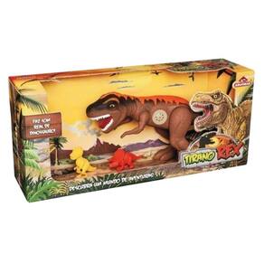 Dinossauro Rex Grande T-rex Ataca Come E Faz Cocô 35cm - Divertoys