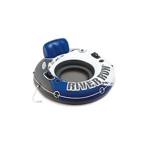 Boia Poltrona Inflável Intex Piscina River Run Azul 135cm
