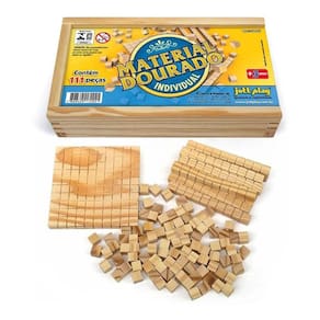 Material Dourado Individual 111 Peças - Educativo Pedagógico