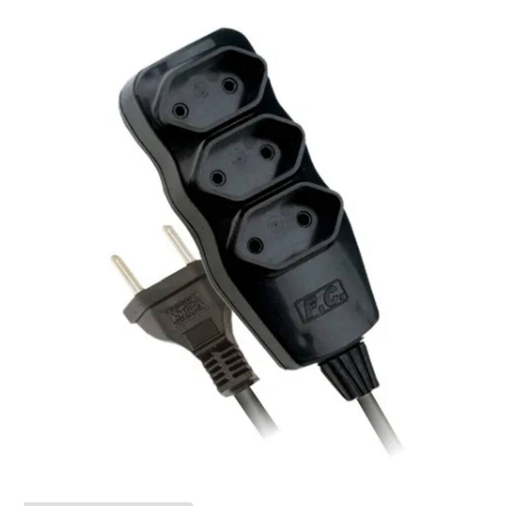 Extensão Elétrica 10 Metros Bipolar Preta F.c.