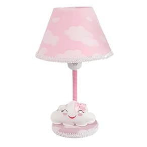 Abajur Infantil Bebê Quarto Criança Rosa Nuvem