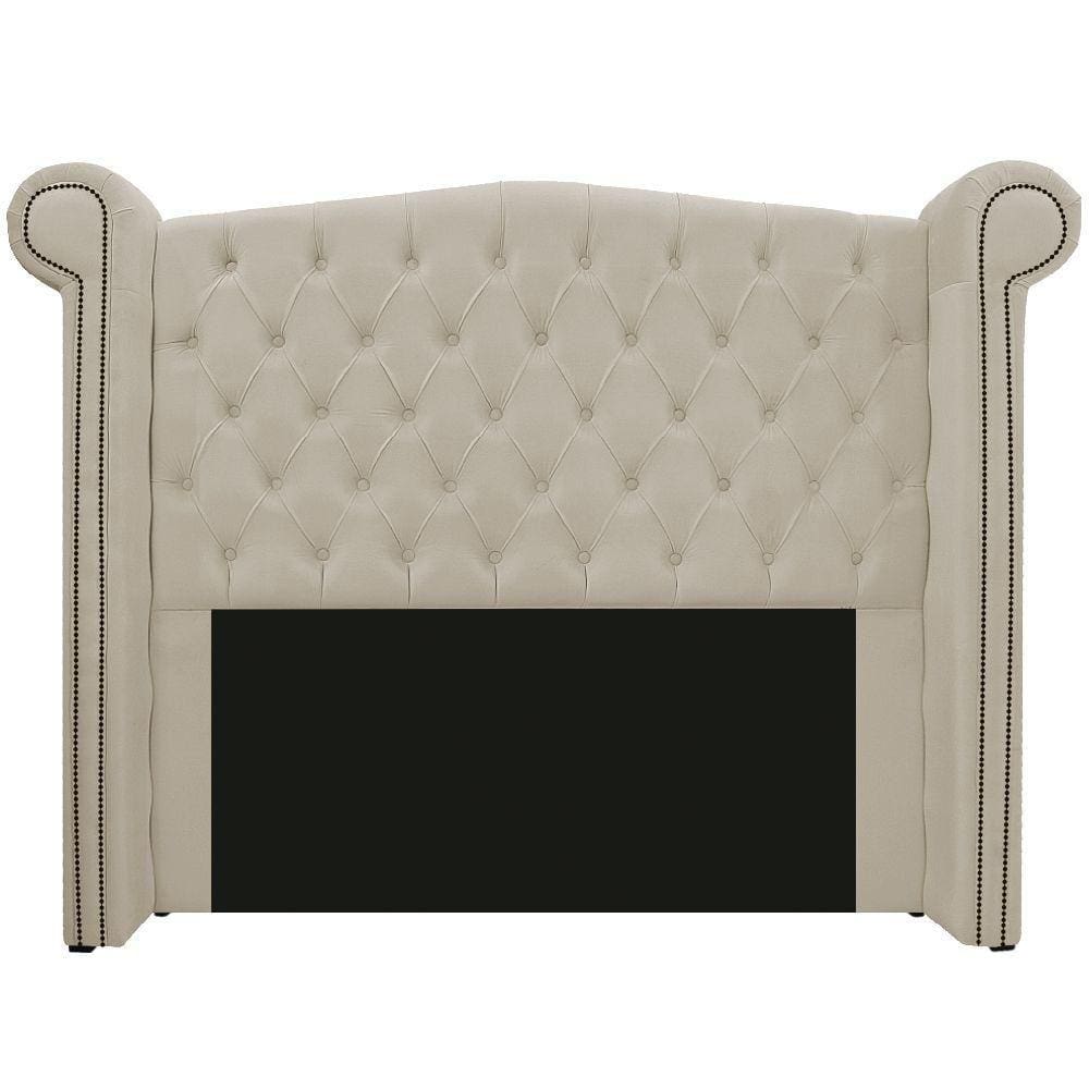 Cabeceira Estofada Veneza 160cm Suede Bege