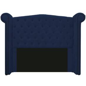 Cabeceira Estofada Veneza 160cm Suede Azul Marinho