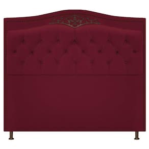 Cabeceira Estofada Yasmim 160cm Suede Bordô