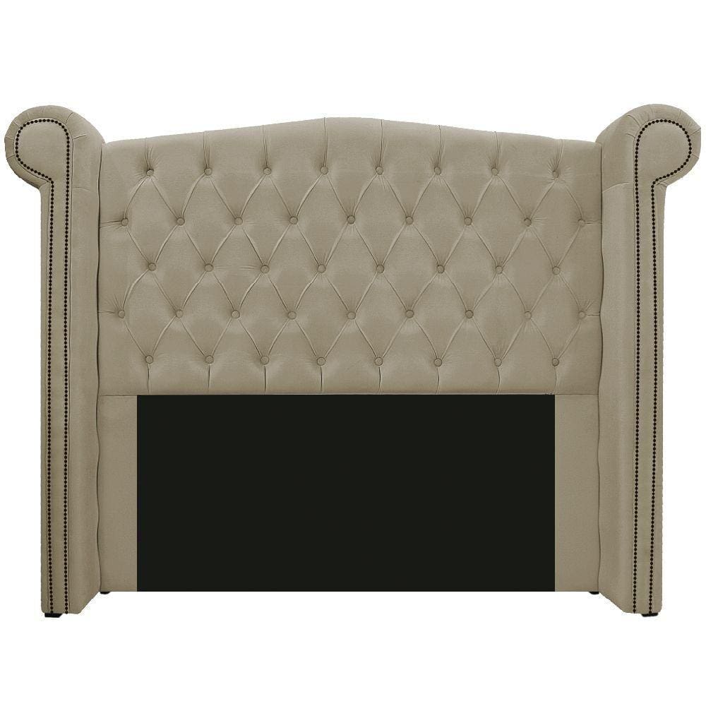 Cabeceira Estofada Veneza 195cm Bege