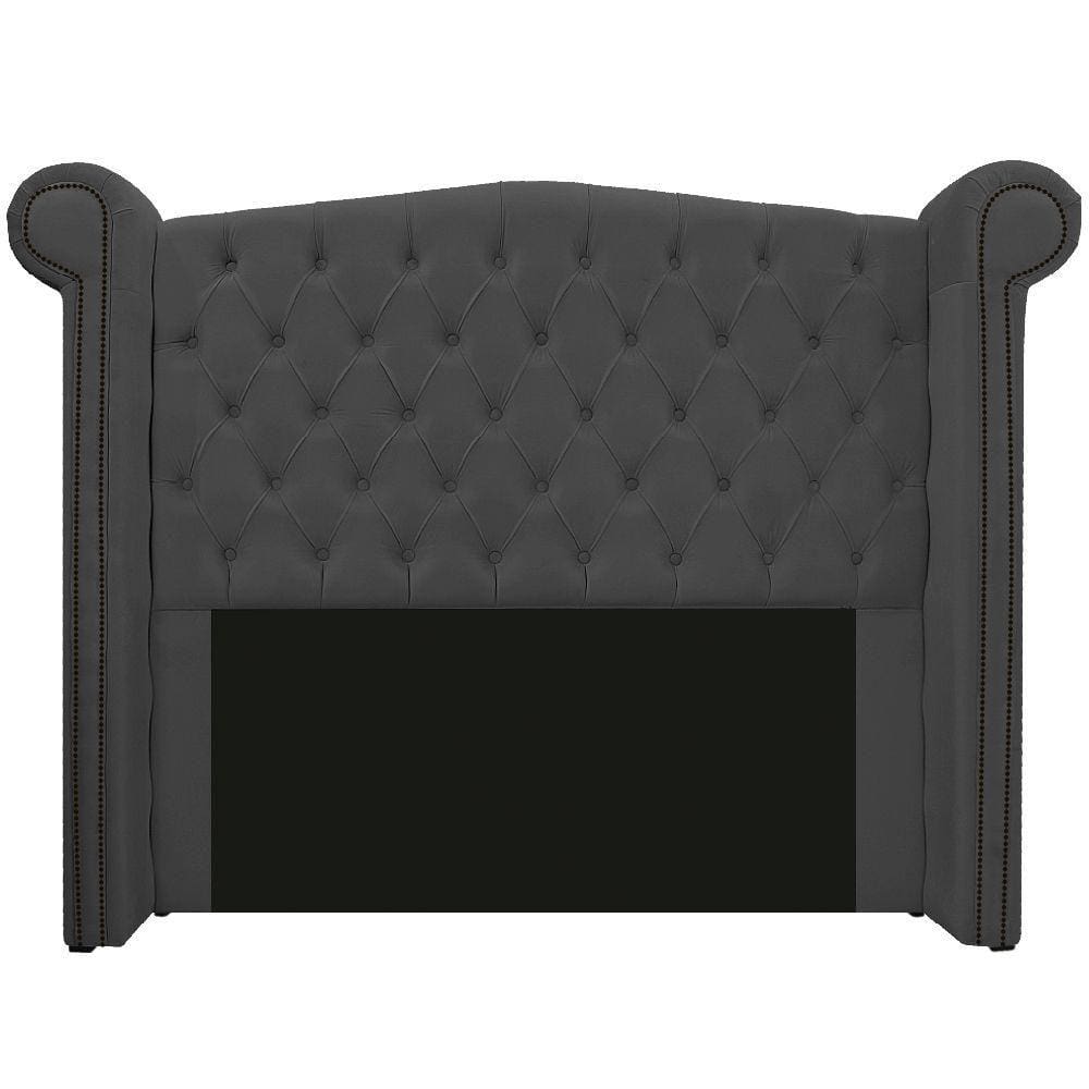 Cabeceira Estofada Veneza 140cm Cinza