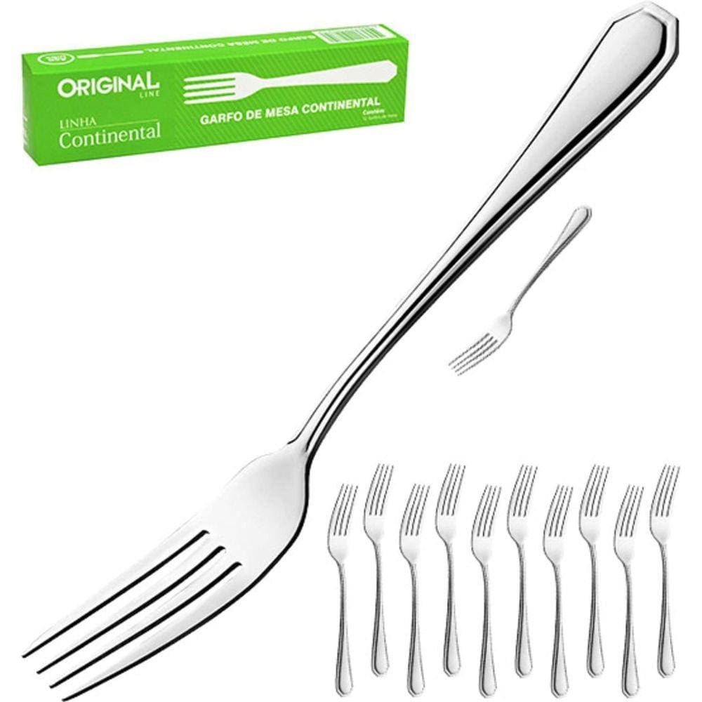 Garfo De Mesa Continental Inox Com 12 - Sl0301