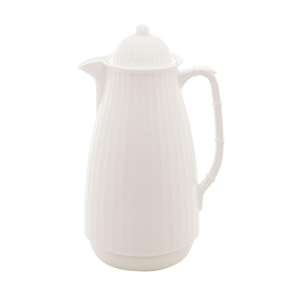 Garrafa Termica De Plastico Bambu Branca 1L