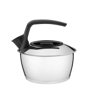 Chaleira Tramontina em Aço Inox Fundo Triplo Cabo Preto 1,5L