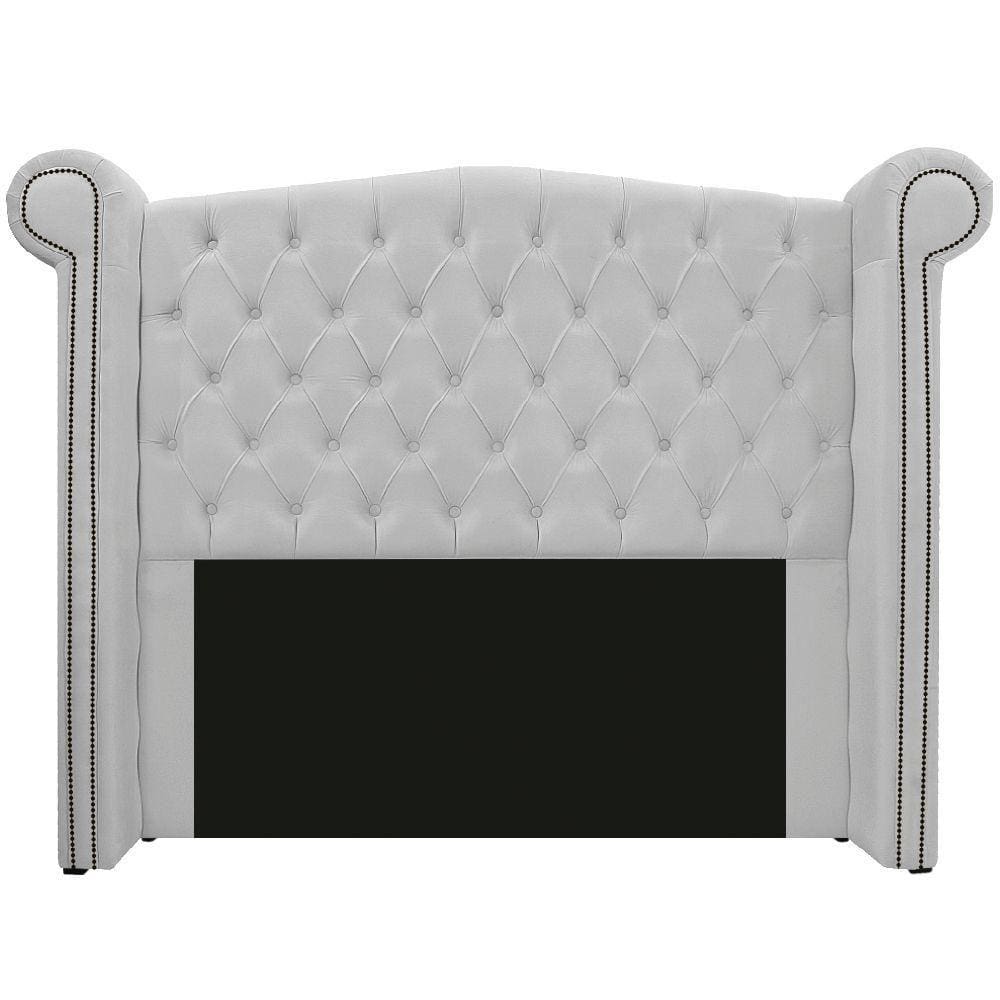 Cabeceira Estofada Veneza 160cm Suede Branco