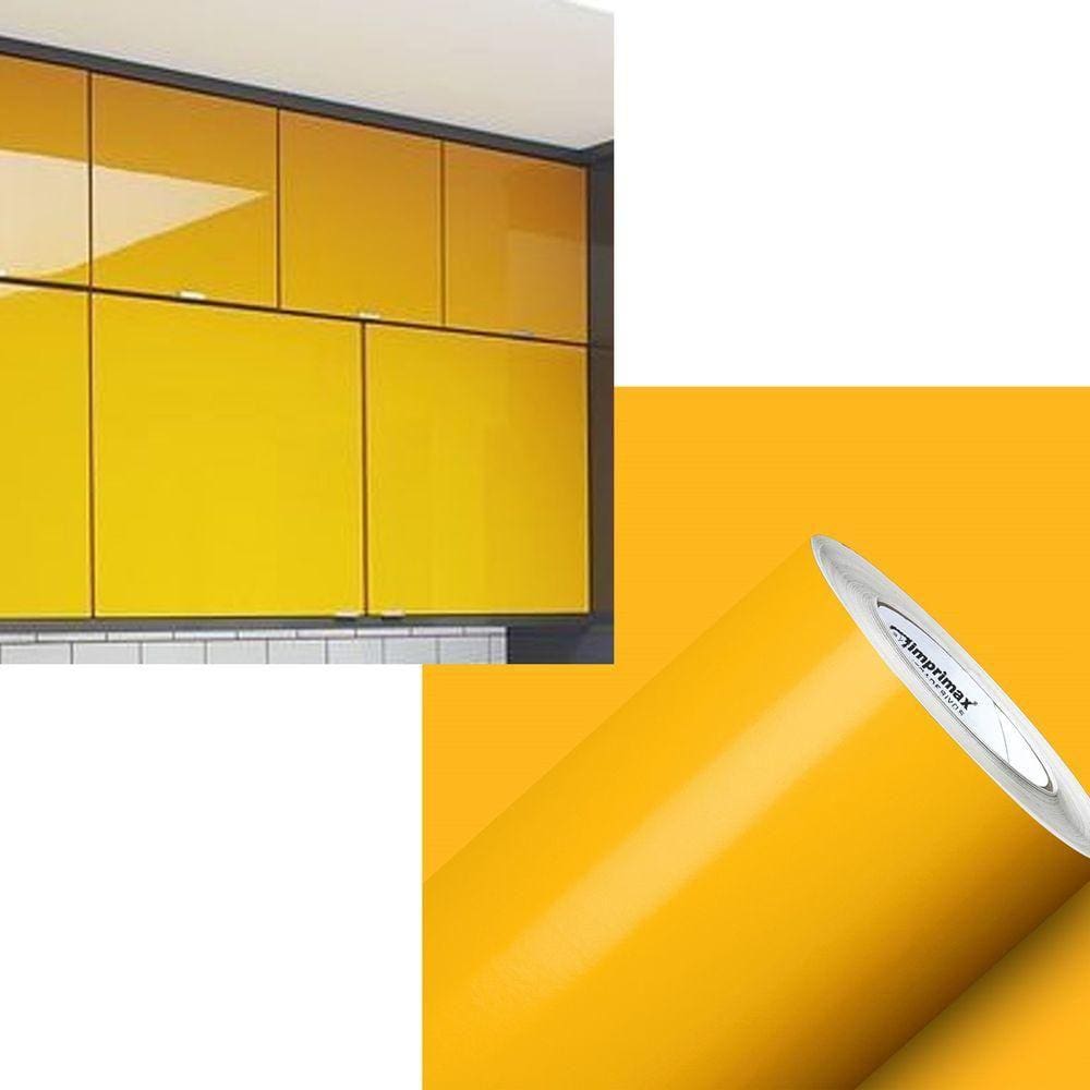 Adesivo Vinil Envelopamento 12mx50cm Amarelo Ouro