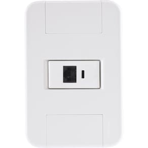 Conj 4x2 1 Tomada Telefone Rj11 Tramontina Tablet Branco