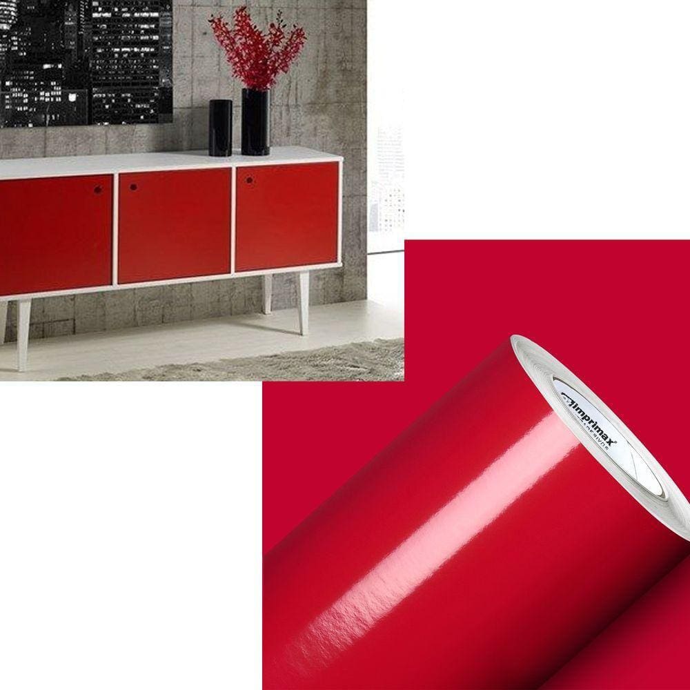Adesivo Vinil Envelopamento 8mx50cm Vermelho