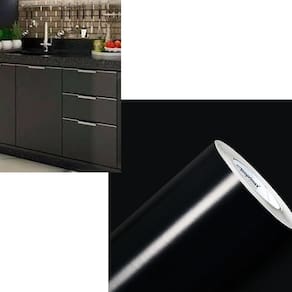 Adesivo Vinil Envelopamento 8mx50cm Preto Brilho