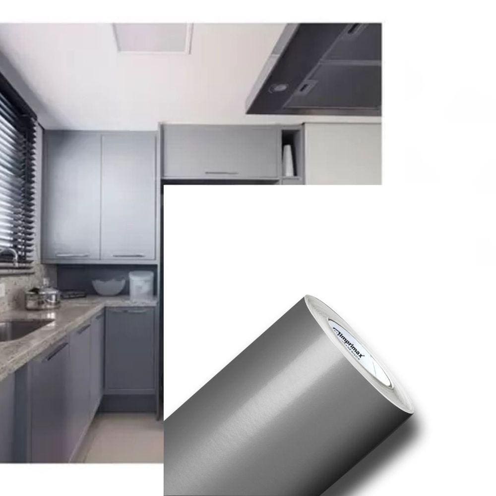 Adesivo Vinil Envelopamento 12mx50cm Prata