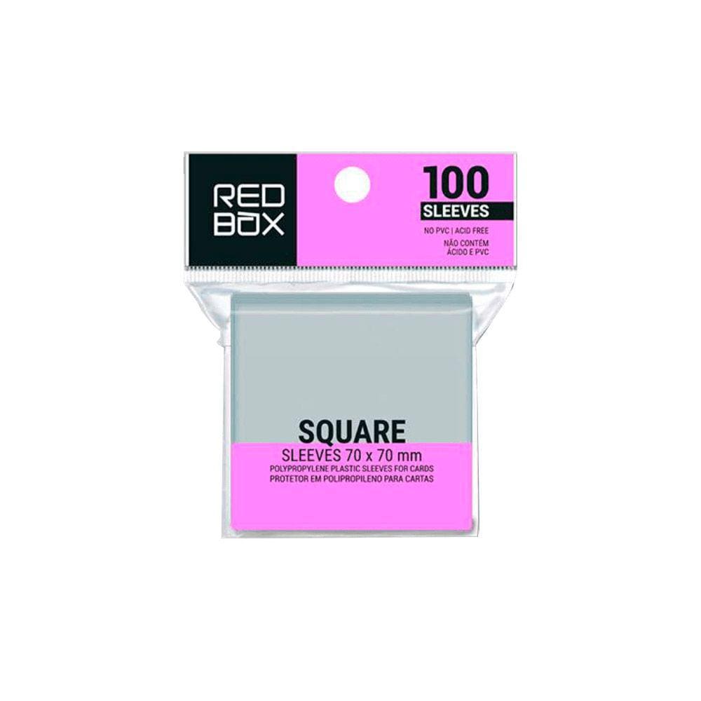 Sleeves Square 70 X 70mm 100 unidades Buró Red Box