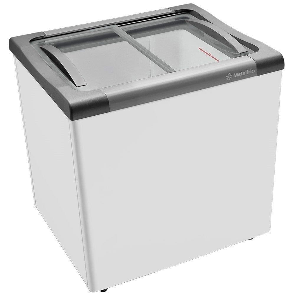 Freezer Horizontal Metalfrio NF20S Tampa de Vidro para Sorvetes e Congelados 180 Litros 220V