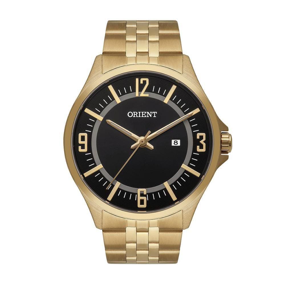 Relógio Masculino Orient Dourado Analógico Com Calendário