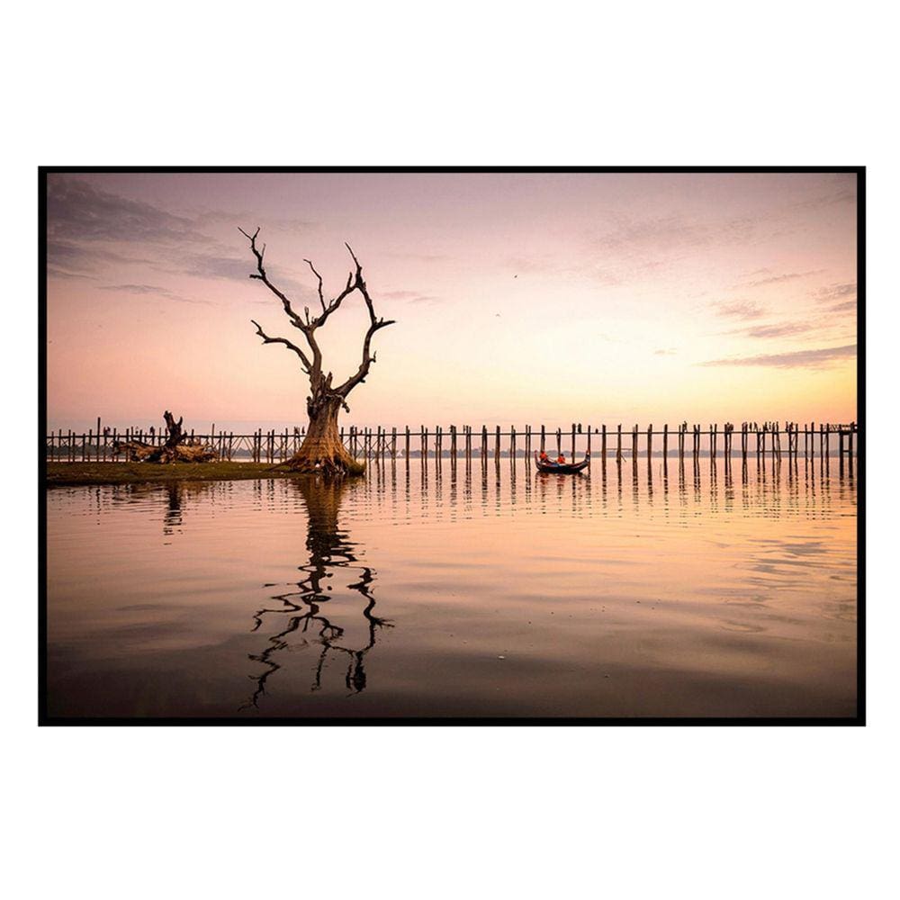 Quadro Decorativo Barcelona Arvore Anoitecer Rx 60X90 Cm