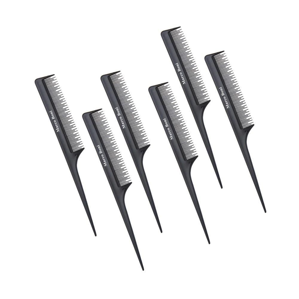 Combo 6 Pentes Dentes Alternados Para Desfiar Cabo Separador De Mechas Marco Boni