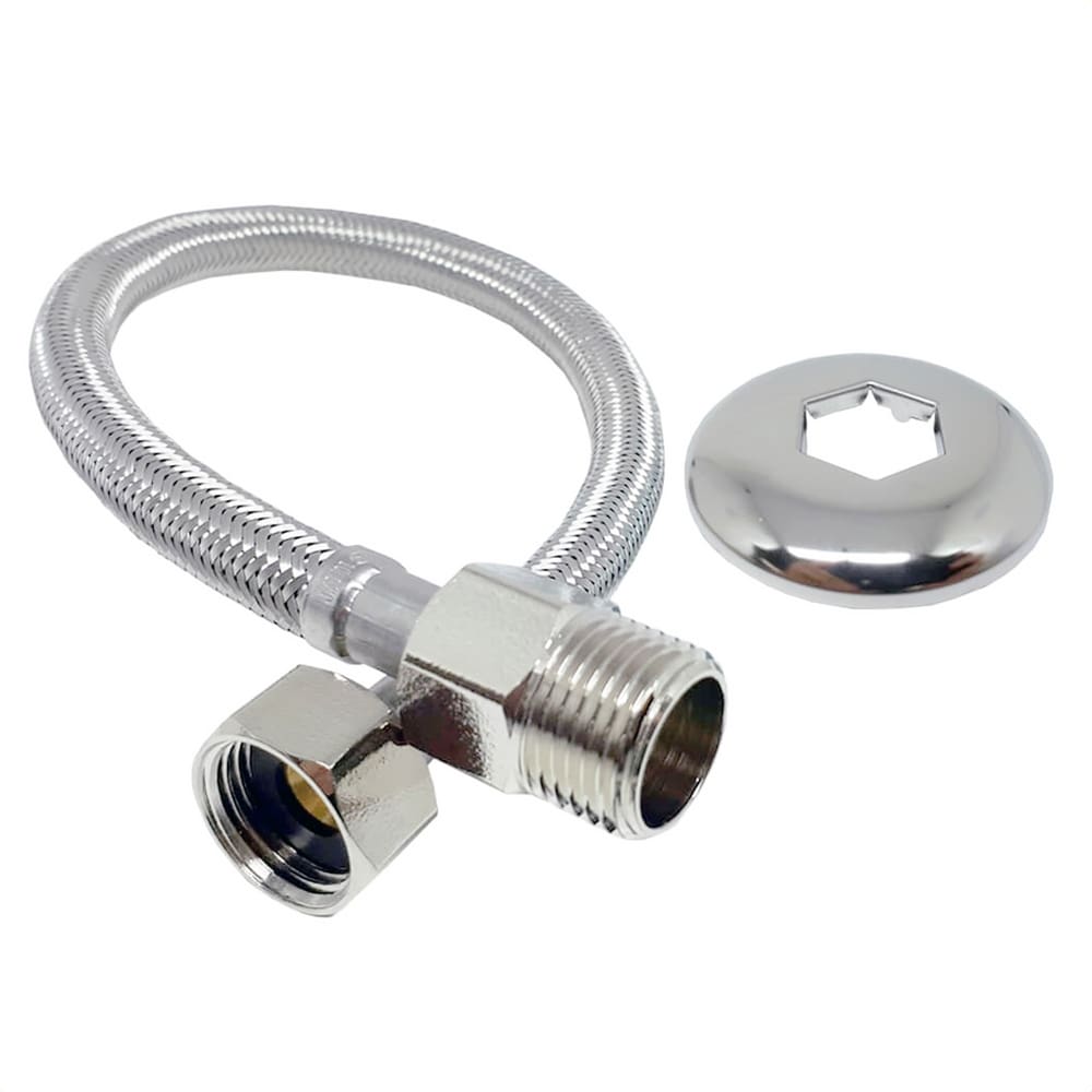 Engate Flexivel Inox Trançado Alta Pressão 60 Cm