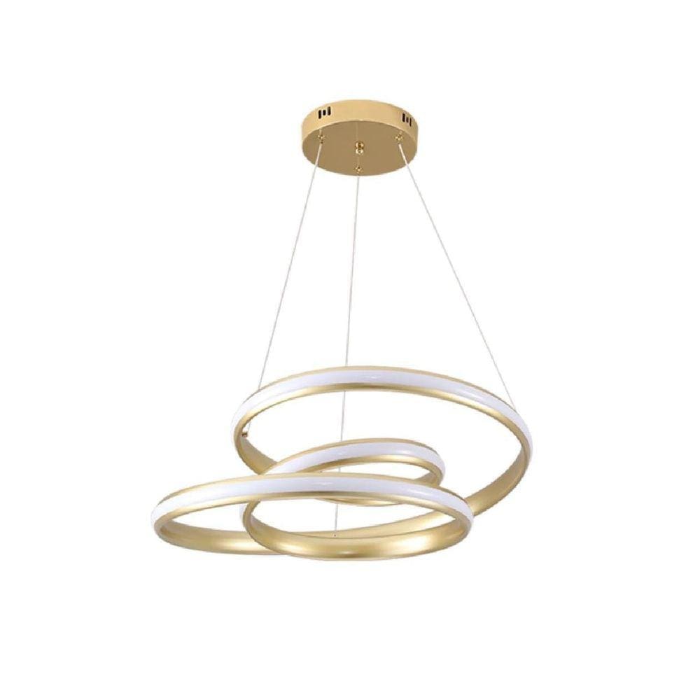 Pendente De Led Infinity Dourado 57Cm