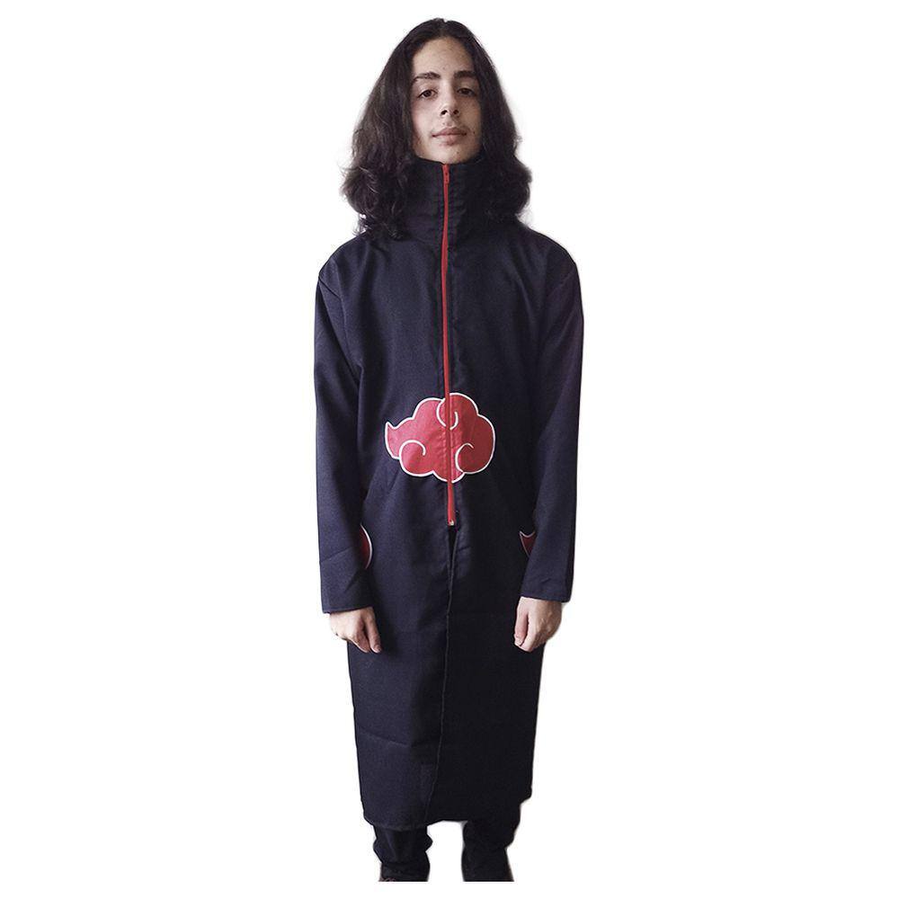 Capa Manto Akatsuki Infantil Itachi Cosplay Nuvem Vermelha