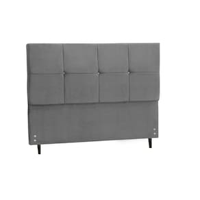 Cabeceira Casal Paris 144cm Cama Box 138cm Cinza