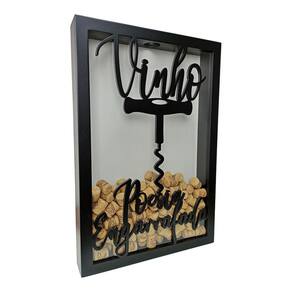 Porta Rolhas Quadro Poesia Engarrafada - 150 Rolhas - 28X41