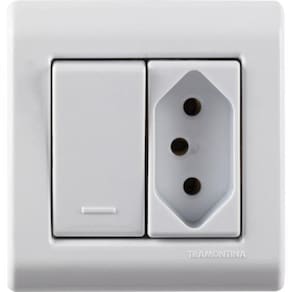 Caixa de Sobrepor 1 Interrup 10A 250V 1 Tomada 2p+t 10A 250V