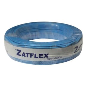 Fio Cabo Flex 1,5Mm 750V Azul Rolo 100 Metros Zatflex