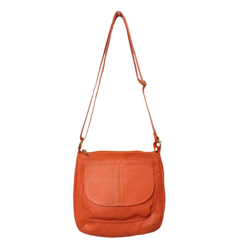Bolsa Transversal Topgrife Couro Laranja