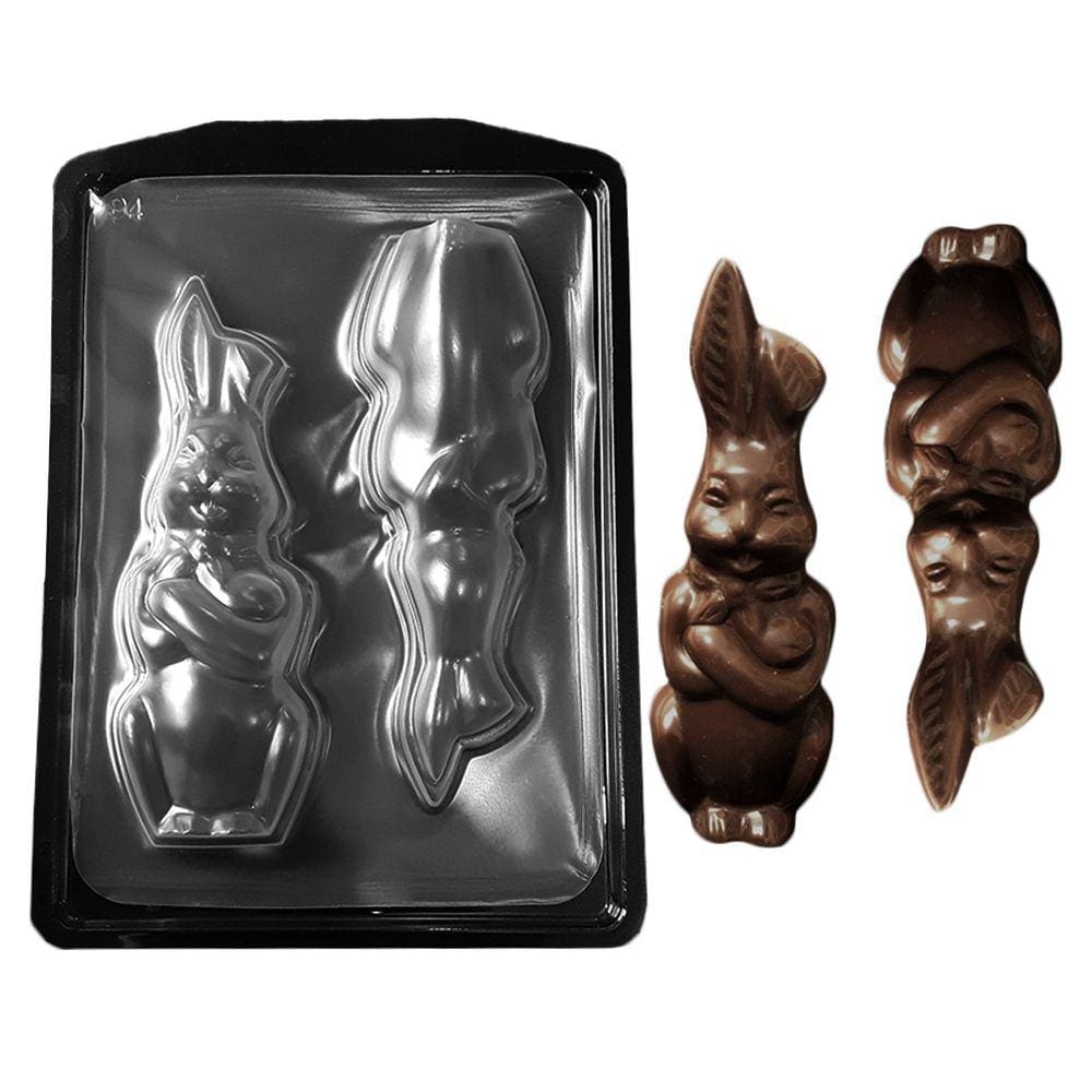 Forma de Silicone Coelho Grande - 5,7cm x 16,5cm