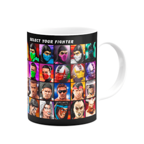 Caneca Gamer - Mortal Kombat Fighter select